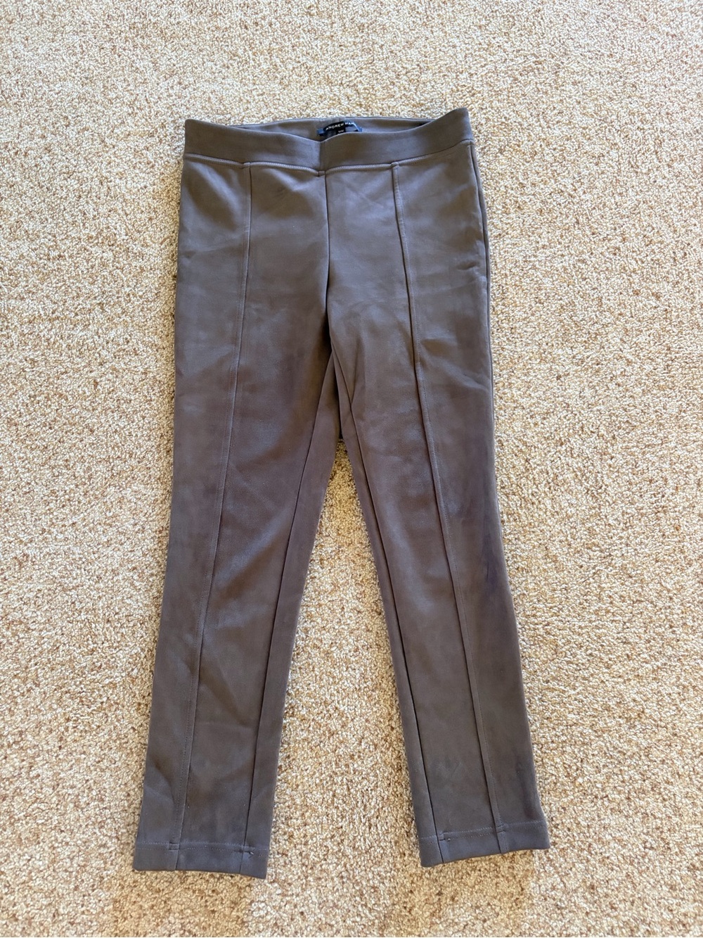 Andrew Marc Brown Faux Suede Ponte Pants